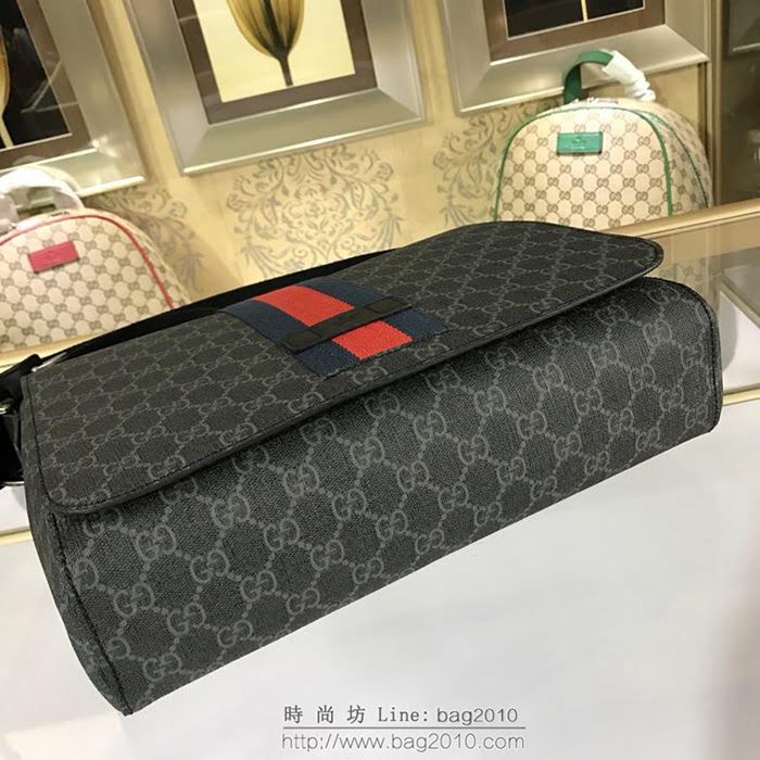 GUCCI 古馳男包 新款 475432 高級人造革 郵差包 Gucci男包 Gucci單肩斜挎包